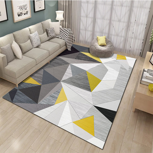 Modern geometric sofa coffee table blanket