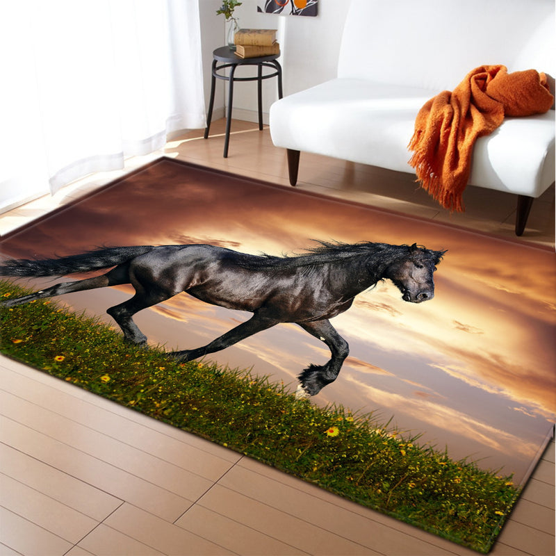 Home Decor Animal Deer Large Carpet Non-slip Mat