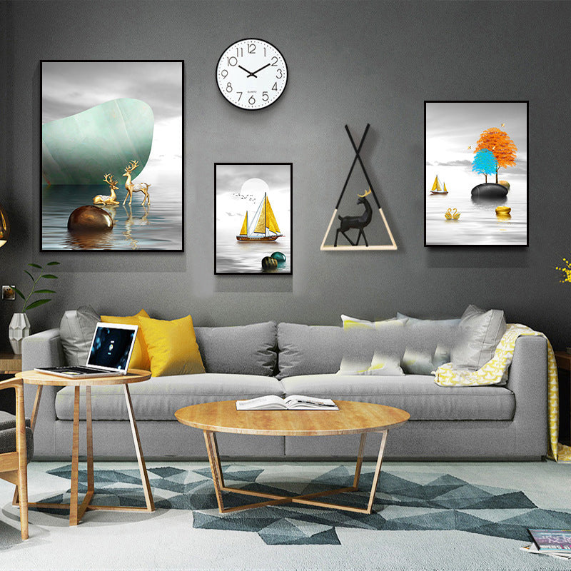 Modern Minimalist Sofa Background Wall Mural