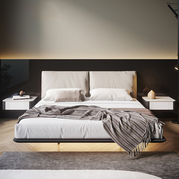 Home Modern Minimalist Leather Suspension Bed