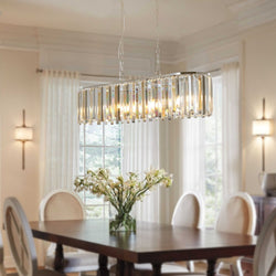 Modern Oval Crystal Chandelier Luxury Home Decor Fixtures - No Bulbs Unavailable Platform- Temu